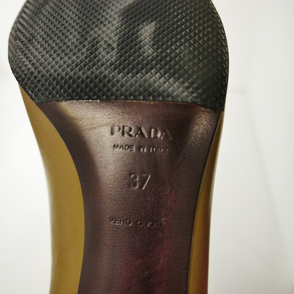 実際に弊社で買取させて頂いたPRADA/プラダ 型押し ヒール パンプス 37の画像 5枚目