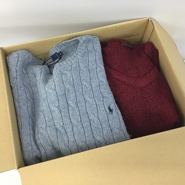 実際に弊社で買取させて頂いた【おまとめ品】ラルフローレン/ハレ/バーバリー他 セーター/Tシャツ/デニムパンツ等