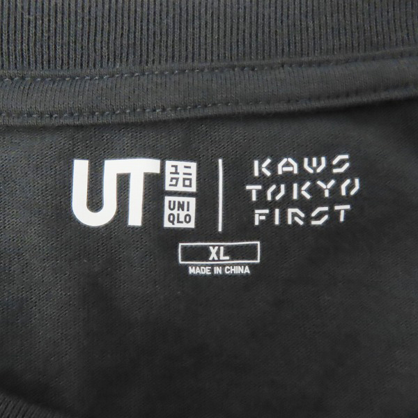 実際に弊社で買取させて頂いたUNIQLO×KAWS/ユニクロ×カウズ プリント 半袖Tシャツ XLの画像 2枚目