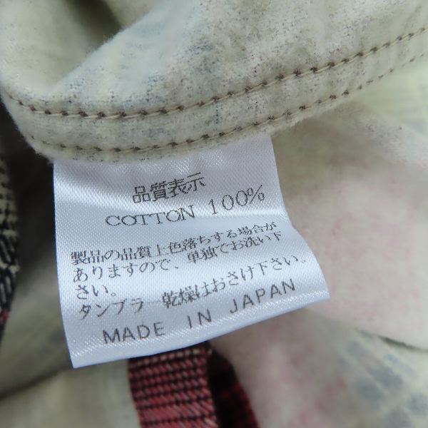 実際に弊社で買取させて頂いたFLAT HEAD/フラットヘッド Black Mint チェック柄 長袖 シャツ 40の画像 3枚目