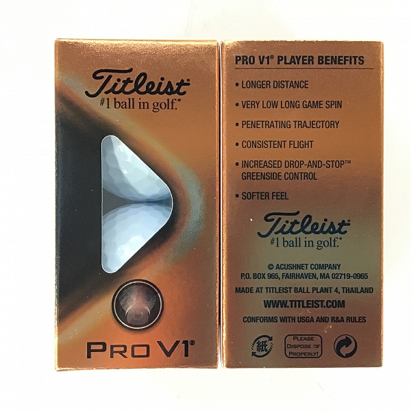 実際に弊社で買取させて頂いた（5）【未使用】Titleist/タイトリスト PRO V1 ゴルフボール1ダースの画像 1枚目