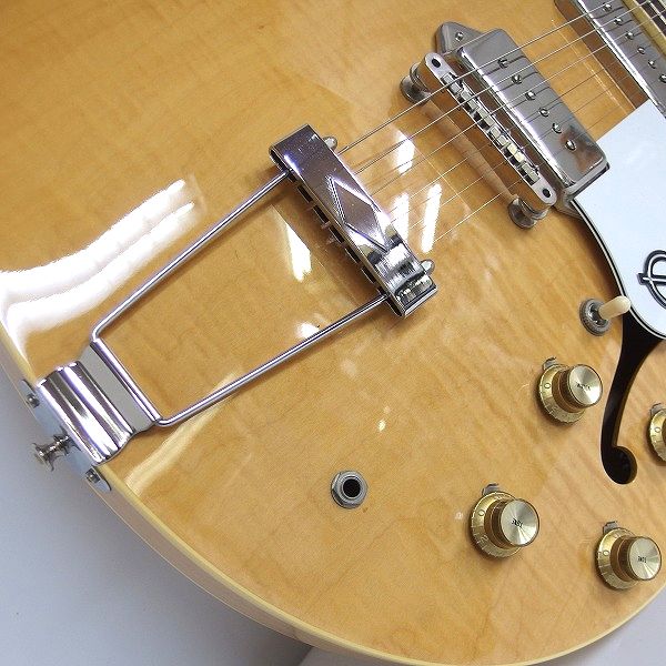 実際に弊社で買取させて頂いた★Epiphone/エピフォン Elitist 1965 Casino NAT/カジノ フルアコ エレキギター 2001年 日本製 ハードケース付の画像 6枚目
