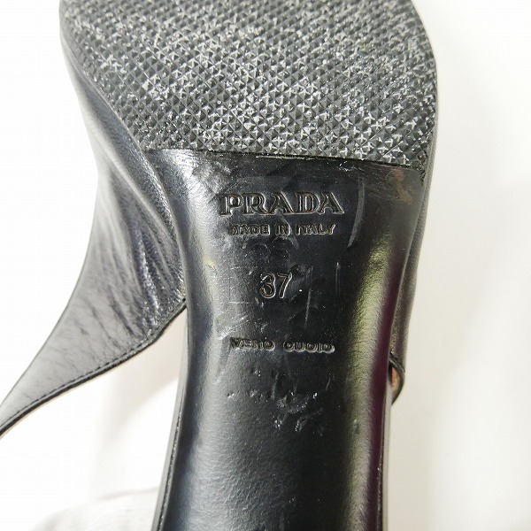 実際に弊社で買取させて頂いたPRADA/プラダ CAPRETTO BICILO レースアップ パンプス 37の画像 5枚目