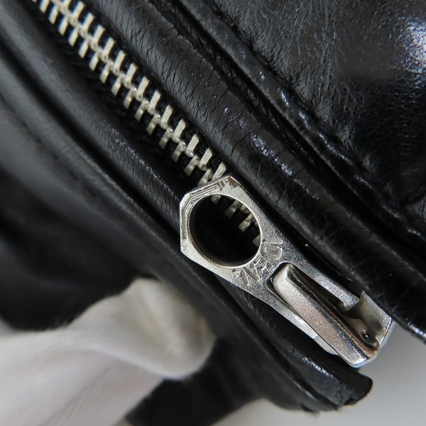 実際に弊社で買取させて頂いたHARE/ハレ シープレザー センタージップ シングルライダース ジャケット HA030088N9/Sの画像 5枚目