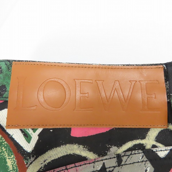 実際に弊社で買取させて頂いた【JPタグ】LOEWE/ロエベ グラフィティペイント 5ポケット パンツ Size：44の画像 5枚目