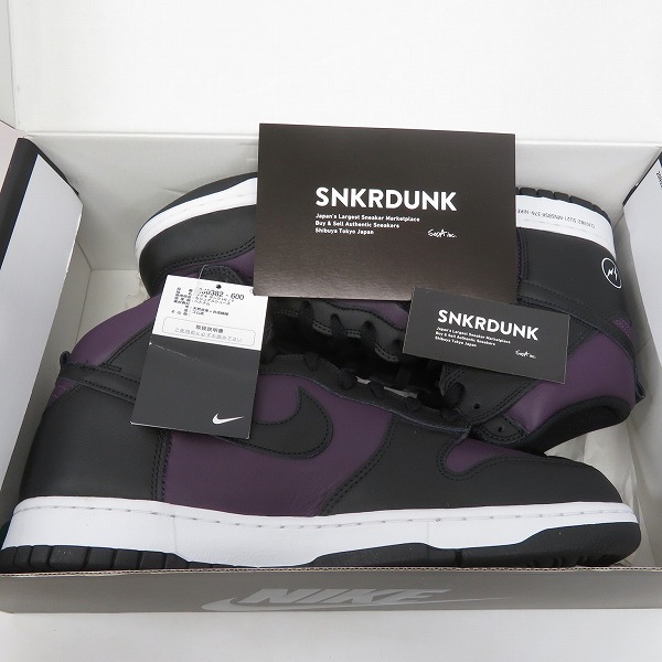 実際に弊社で買取させて頂いた【未使用】NIKE×FRAGMENT DESIGN/ナイキ×フラグメントデザイン DUNK HI/F ダンクハイ 北京 DJ0382-600/30の画像 6枚目