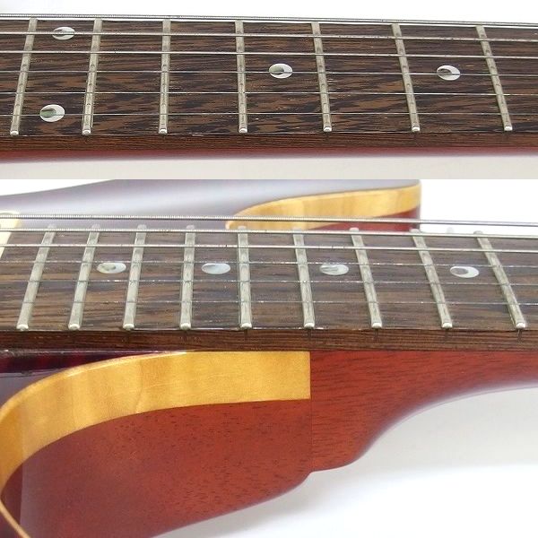 実際に弊社で買取させて頂いた★ESP/イーエスピー POTBELLY ＃DPCR/ポットベリー フィギュアドメイプルトップ エレキギター 2007年製 ハードケース付の画像 4枚目