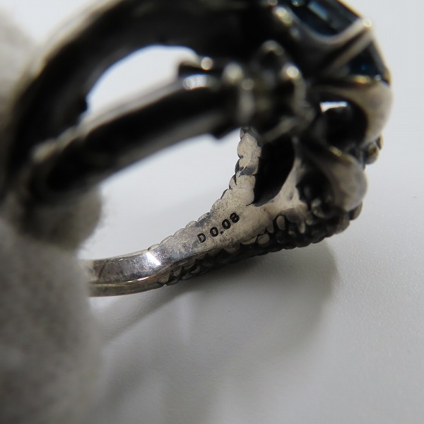 実際に弊社で買取させて頂いた【ギャラ付き】Bloody Mary/ブラッディマリー バルブリング w/ロンドン ブルートパーズ/ダイヤ 17号の画像 5枚目