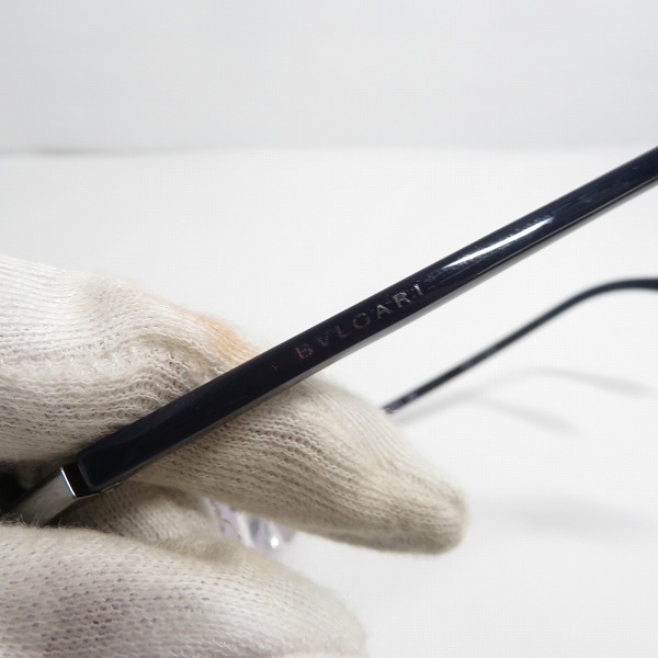 実際に弊社で買取させて頂いたBVLGARI/ブルガリ 度入り ハーフリム サングラスフレーム/アイウェア 2042Tの画像 9枚目