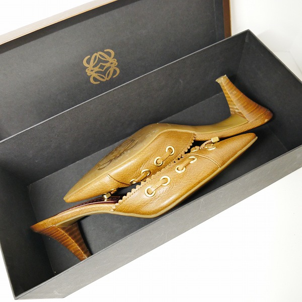 実際に弊社で買取させて頂いたLOEWE/ロエベ MID HELL MULE ミュール/ヒールシューズ 35の画像 8枚目