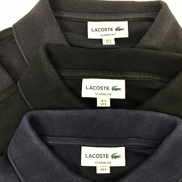 実際に弊社で買取させて頂いたLACOSTE/ラコステ 長袖ポロシャツ S/3点セットの画像 2枚目