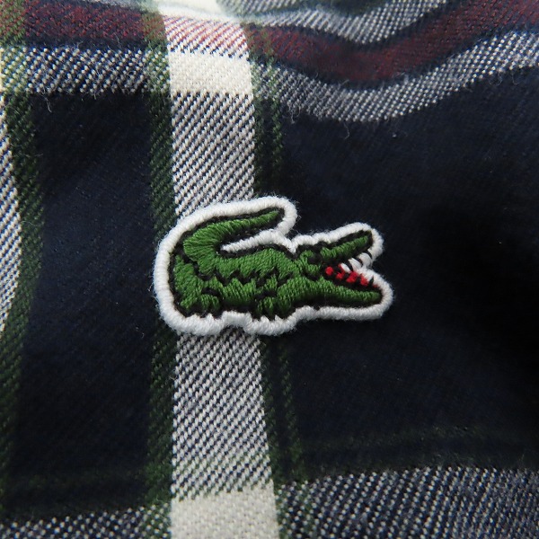 実際に弊社で買取させて頂いたLACOSTE/ラコステ ロゴ チェック シャツ CH0523/US S/Mの画像 5枚目