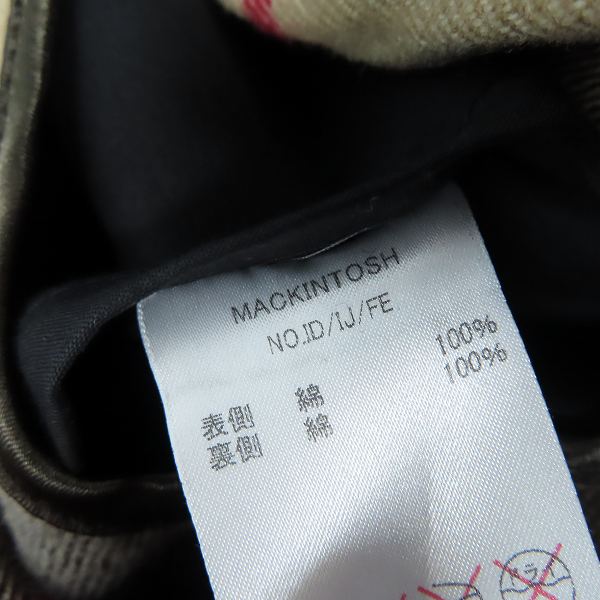 実際に弊社で買取させて頂いたMACKINTOSH LONDON/マッキントッシュ ロンドン ステンカラーコート スコットランド製 34の画像 3枚目