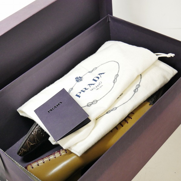 実際に弊社で買取させて頂いたPRADA/プラダ 型押し ヒール パンプス 37の画像 8枚目