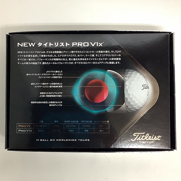 実際に弊社で買取させて頂いた(6)【未使用】Titleist/タイトリスト PRO V1x ゴルフボール 1ダースの画像 3枚目