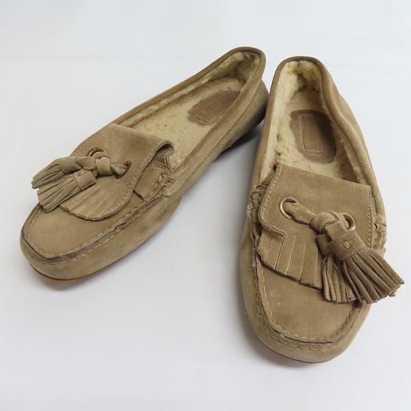 実際に弊社で買取させて頂いたPRADA/プラダ タッセル/ボア スウェードレザードライビングシューズ 1DD010/36