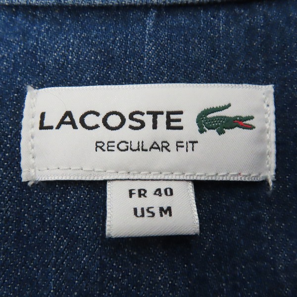 実際に弊社で買取させて頂いたLACOSTE/ラコステ デニムシャツ  CH4897-21A/Mの画像 2枚目