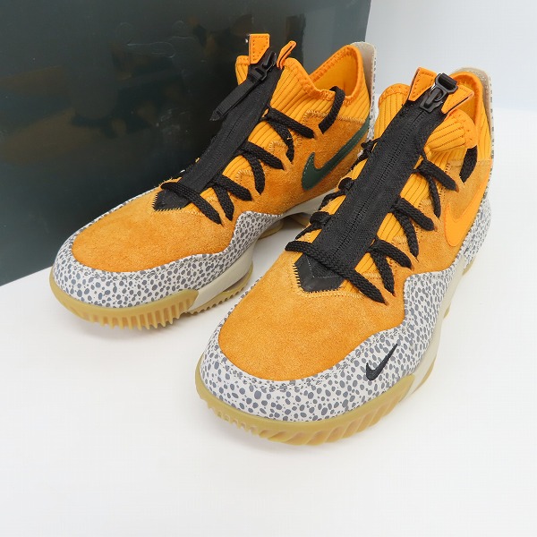 実際に弊社で買取させて頂いた【未使用】NIKE/ナイキ LEBRON 16 LOW AC ORANGE/GREY ATMOS SAFARI レブロン16 CD9471-800/27.5