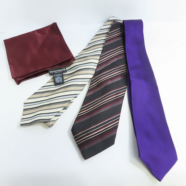 実際に弊社で買取させて頂いたPaul Smith/ポール スミス HUGO BOSS/ヒューゴボス他 ネクタイ/チーフ 4点セット