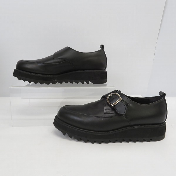 実際に弊社で買取させて頂いたHARE/ハレ シャークソール シングル モンクストラップ シューズ ブラック BE9901-04/Lの画像 3枚目