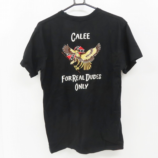 実際に弊社で買取させて頂いたCALEE/キャリー 半袖Tシャツ バッグ刺繍 胸ポケット L