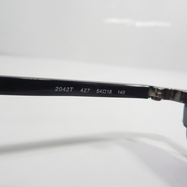 実際に弊社で買取させて頂いたBVLGARI/ブルガリ 度入り ハーフリム サングラスフレーム/アイウェア 2042Tの画像 7枚目