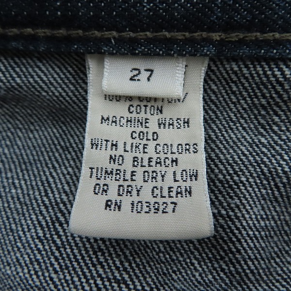 実際に弊社で買取させて頂いたMARC by MARC JACOBS/マークバイマークジェイコブス MJロゴボタン インディゴデニムパンツ/27の画像 3枚目