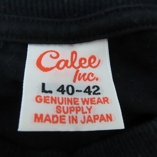 実際に弊社で買取させて頂いたCALEE/キャリー 半袖Tシャツ バッグ刺繍 胸ポケット Lの画像 2枚目
