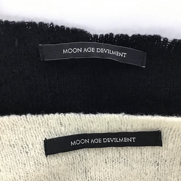 実際に弊社で買取させて頂いたMOON AGE DEVILMENT/ムーンエイジデビルメント MAワッペン ニット 46/2点セットの画像 2枚目