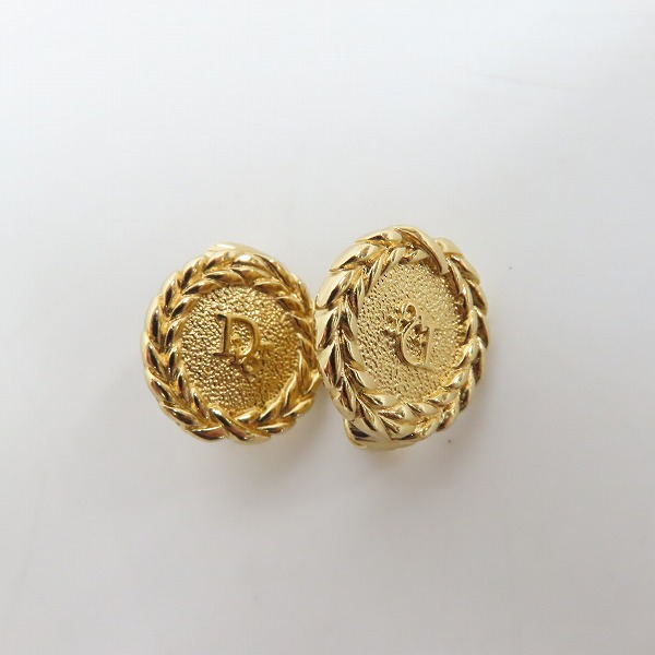 実際に弊社で買取させて頂いたChristian Dior/クリスチャンディオール ディオール ロゴ ラインストーン ネックレス イヤリング セットの画像 5枚目