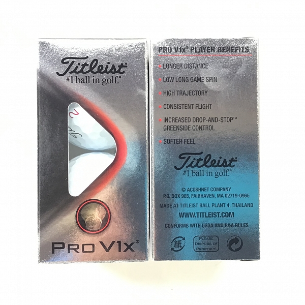 実際に弊社で買取させて頂いた（1）【未使用】Titleist/タイトリスト PRO V1x ゴルフボール 2ダースの画像 1枚目
