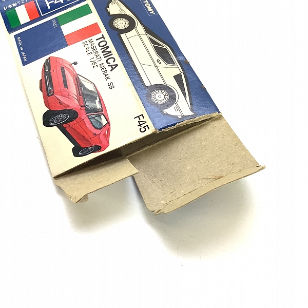 実際に弊社で買取させて頂いた(4)【空箱のみ】トミカ 外国車シリーズ 青箱 F45 マセラティ メラク SSの画像 4枚目