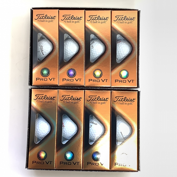 実際に弊社で買取させて頂いた【未使用/オウンネーム入り】Titleist/タイトリスト PRO V1 ホワイト ゴルフボール 2ダース