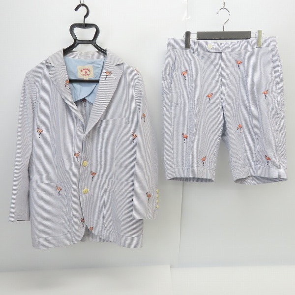 実際に弊社で買取させて頂いたBrooks Brothers Red Fleece/ブルックスブラザーズ セットアップ スーツ フラミンゴ 刺繍 /S/W32