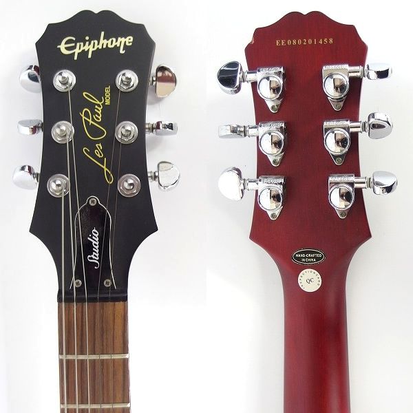 実際に弊社で買取させて頂いた★Epiphone/エピフォン Les Paul Studio/レスポール スタジオ エレキギター ソフトケース付の画像 2枚目