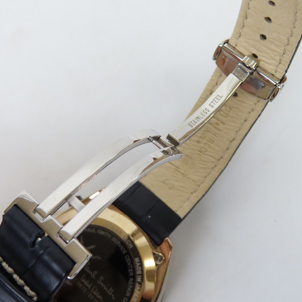 実際に弊社で買取させて頂いたPaul Smith/ポールスミス 電波ソーラー クロノグラフ E610-T021824の画像 4枚目