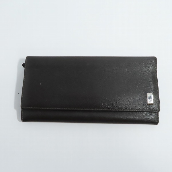 実際に弊社で買取させて頂いたdunhill/ダンヒル シルバー金具 二つ折り レザー 長財布 ウォレット 