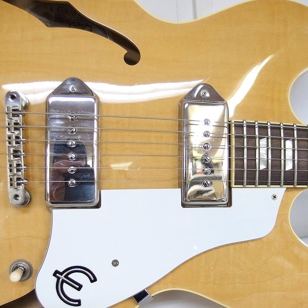 実際に弊社で買取させて頂いた★Epiphone/エピフォン Elitist 1965 Casino NAT/カジノ フルアコ エレキギター 2001年 日本製 ハードケース付の画像 5枚目
