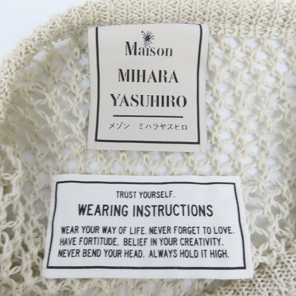 実際に弊社で買取させて頂いたMaison MIHARA YASUHIRO/メゾンミハラヤスヒロ メッシュ ロングスリーブカットソー A00PO511/48の画像 2枚目
