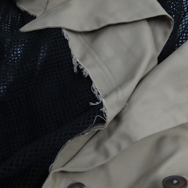 実際に弊社で買取させて頂いたMaison MIHARA YASUHIRO/メゾンミハラヤスヒロ  メッシュトレンチコート A00CT071/ Fの画像 6枚目