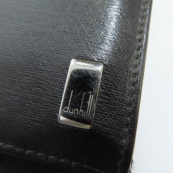 実際に弊社で買取させて頂いたdunhill/ダンヒル シルバー金具 二つ折り レザー 長財布 ウォレット の画像 5枚目