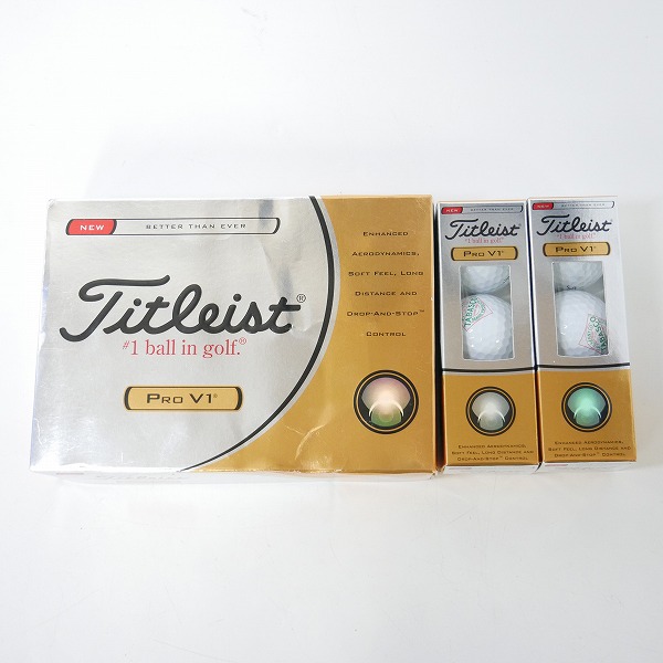 実際に弊社で買取させて頂いた【未使用/オウンネーム】Titleist/タイトリスト PRO V1 ゴルフボール 1.5ダースの画像 2枚目