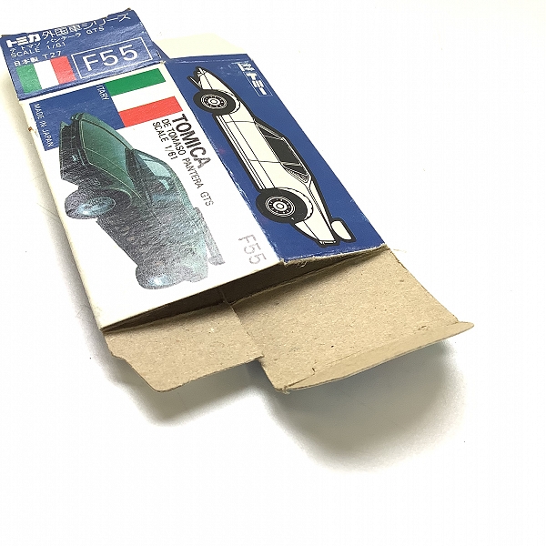 実際に弊社で買取させて頂いた(2)【空箱のみ】トミカ 外国車シリーズ 青箱 F55 デ トマソ パンテーラ GTSの画像 4枚目
