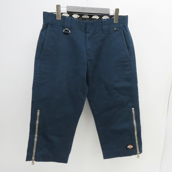 実際に弊社で買取させて頂いたroar×Dickies/ロアー×ディッキーズ ラインストーンクロスガン装飾 クロップドパンツ 10SRP-14/1