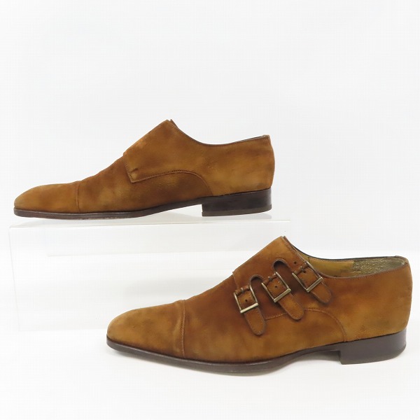 実際に弊社で買取させて頂いたMAGNANNI/マグナーニ モンクストラップ スエード ドレスシューズ 13623 /40の画像 3枚目