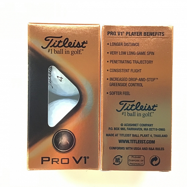 実際に弊社で買取させて頂いた（1）【未使用】Titleist/タイトリスト PRO V1 ゴルフボール2ダースの画像 1枚目