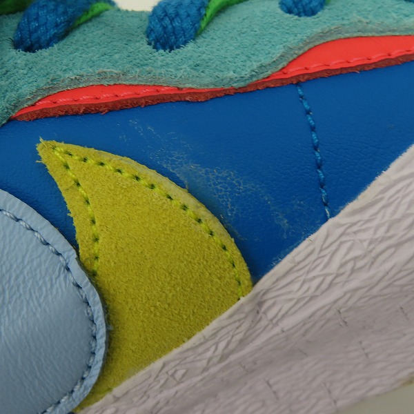 実際に弊社で買取させて頂いたKAWS×sacai×NIKE/カウズ×サカイ×ナイキ BLAZER LOW Neptune Blue/ブレーザーロー ネプチューンブルーDM7901-400/26.5の画像 6枚目