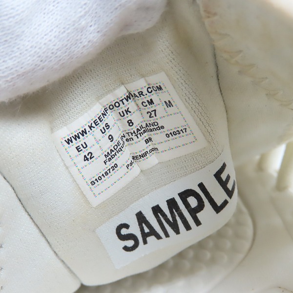 実際に弊社で買取させて頂いた【サンプル品】KEEN/キーン ユニーク サンダル 1018720 ホワイト/ブラック/27の画像 5枚目