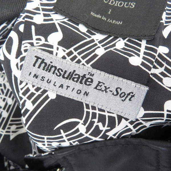 実際に弊社で買取させて頂いたナンバーナイン×ステュディオス 16AW コーデュラナイロン シンサレートMA-1 フライトジャケット 116354001/1の画像 3枚目