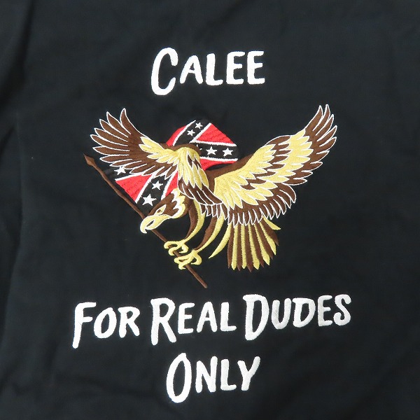 実際に弊社で買取させて頂いたCALEE/キャリー 半袖Tシャツ バッグ刺繍 胸ポケット Lの画像 5枚目